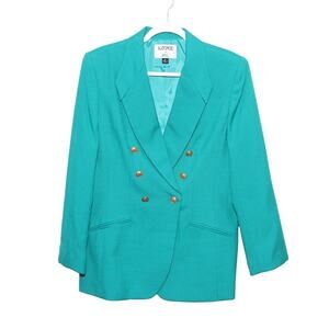 Vintage Kasper Double Breasted Blazer Size 10 Green